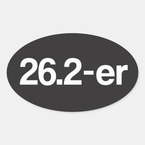 26.2-er or Marathoner Oval Stickers