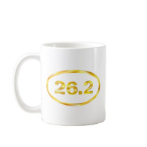 26.2 Marathon Gold Oval Mug