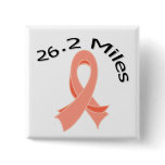 26.2 Miles Marathon Uterine Cancer Ribbon
