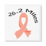 26.2 Miles Marathon Uterine Cancer Ribbon