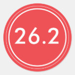 26,2 Rouge de l'autocollant | avec le blanc