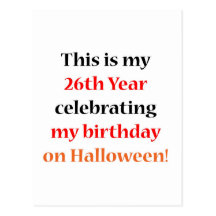 26 Halloween Birthday Postcard