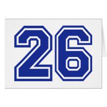 26 - number greeting card