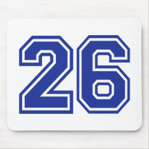 26 - number mouse pad
