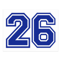 26 - number postcards