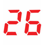 26 twenty-six red alarm clock digital number t-shirts
