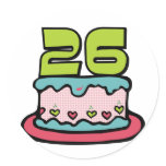26 Year Old Birthday Cake stickers