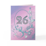 26th Birthday card with diamond stars