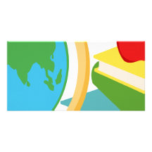 2727-Elementary-School-Design-Globe SCHOOL EDUCATI Photo Card