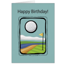 2729 Framed Golf Birthday Greeting Card