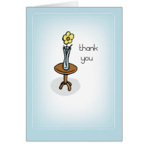 2777 Flower on Table Thank You Card