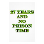 27 No prison time Customized Stationery