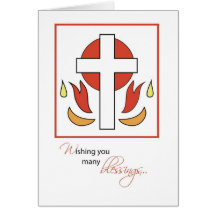 2821 Cross Fire Confirmation Greeting Card