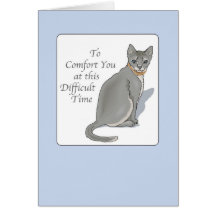 2846 Grey Cat Pet Sympathy Cards