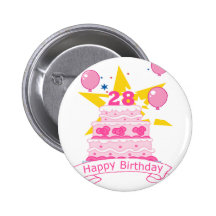 28 Year Old Birthday Cake Pins