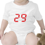 29 twenty-nine red alarm clock digital number t shirt