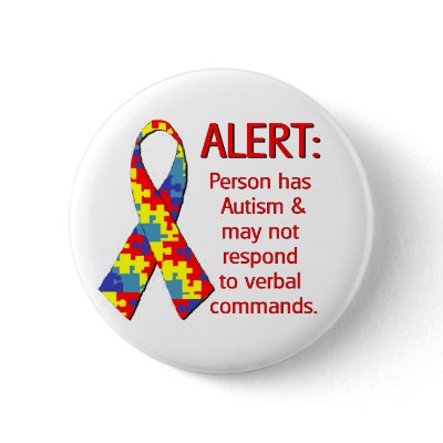 (2 1/4") Autism Alert 1 Buttons by TheYankeeDingo