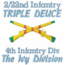 2/22nd Inf. 4th ID VSM Crossed Rifles Polo Shirt