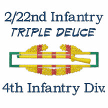 2/22nd Inf. 4th Inf Div VSM CIB Embroidered Shirt