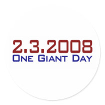 2-3-2008 One Giant Day Sticker
