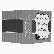 2.8" Photo Binder Black Olive Gray Stripes