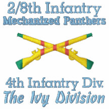 2/8th Inf. 4th ID VSM Crossed Rifles Polo Shirt