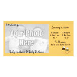 2 Bees Twins Photo Birth Announcement Custom Photo Card