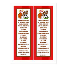 2 Book Marks All Star Red Post Card
