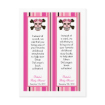 2 Book Marks Girl Pink Punk Rock Skull Crossbones