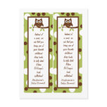 2 Book Marks Woodland Friends Owl Post Cards