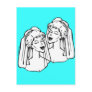 2 Brides Gay Marriage Postcards