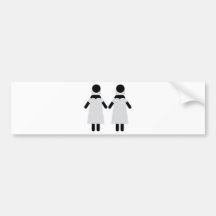 2 brides icon bumper stickers