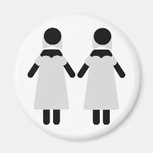2 brides icon magnet