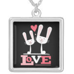 2 Bunnies in Love | Rabbit Pendant
