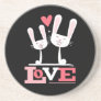 2 Bunnies in Love Sandstone Coaster
