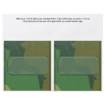 2 Camouflage Birthday Custom Candy Bar Wrappers