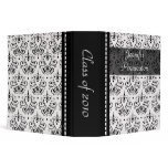 2" Chandelier damask graduation memories binder