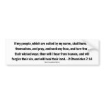 2 Chronicles 7:14 GOD's recipe for revival bumper stickers