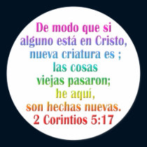 2 Corinthians 5:17 Spanish stickers