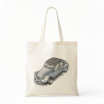 2 cv citroen tote bag