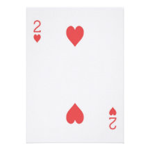 2 de épouser de Las Vegas de carte de jeu de coeur Invitation