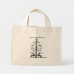 2 Deer with Tree Canvas Bags