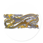 2 Dogs Celtic knot work Sticker