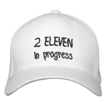 2 ELEVENin progress Embroidered Hats