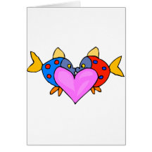 2 Fish Kissing Card