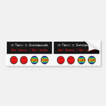 2 For 1 Temperamental Family Bumpersticker Bumper Sticker