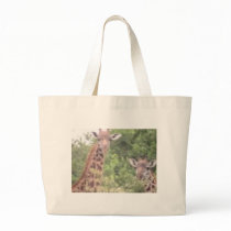 2 giraffes tote bag