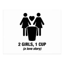 2 girls one cup - 2girls1cup - funny tee post card