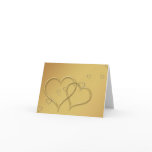 2 Golden Hearts - Greeting Card