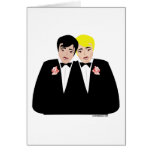 2 Grooms (Blonde and Black Hair) Greeting Card